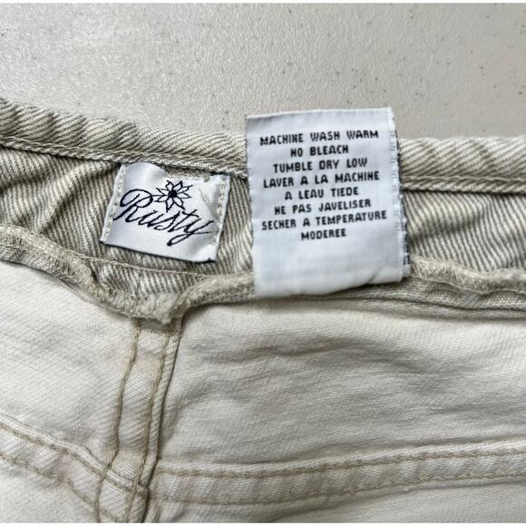 Y2K Rusty Womens Shorts Size 5  White/Cream Vintage Denim USA - 90’s - summer - Picture 8 of 10